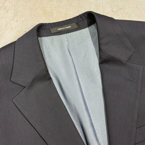 Hugo Boss Suit 2pc Pinstripe Wool Navy Blue "Gable/Vegas" 40 R 36x30 - Picture 5 of 12